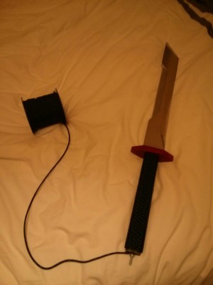 After wrapping the hilt