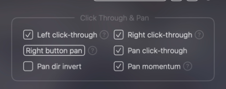 Click-through options in BetterMouse