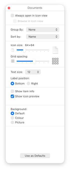 Better Finder defaults