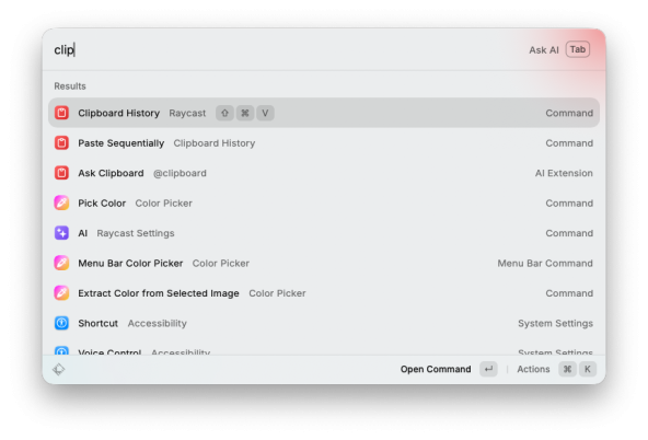 Raycast UI