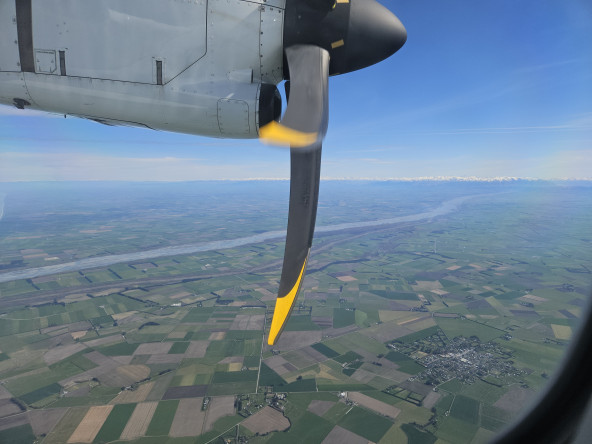 View from the plane on the Dunedin to Christchurch leg